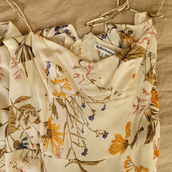 Reformation Brown and Orange Slip Dress Spaghetti Strap - Picture 5 of 6